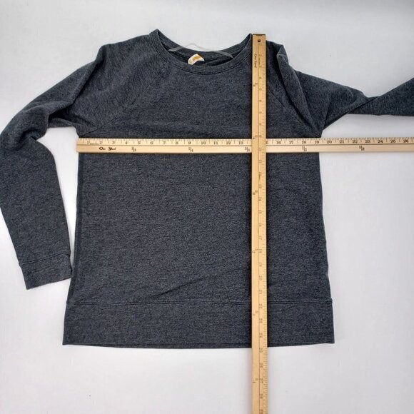 Lucy Dark Gray Crewneck Sweatshirt Heathered Relaxed Fit Boxy Athleisure S - Picture 8 of 8